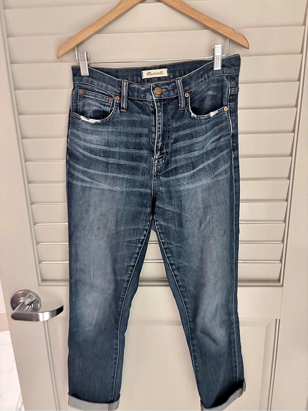 Madewell The High-Rise Slim Boyjean High-Rise Slim Jeans in Blue Waist 26